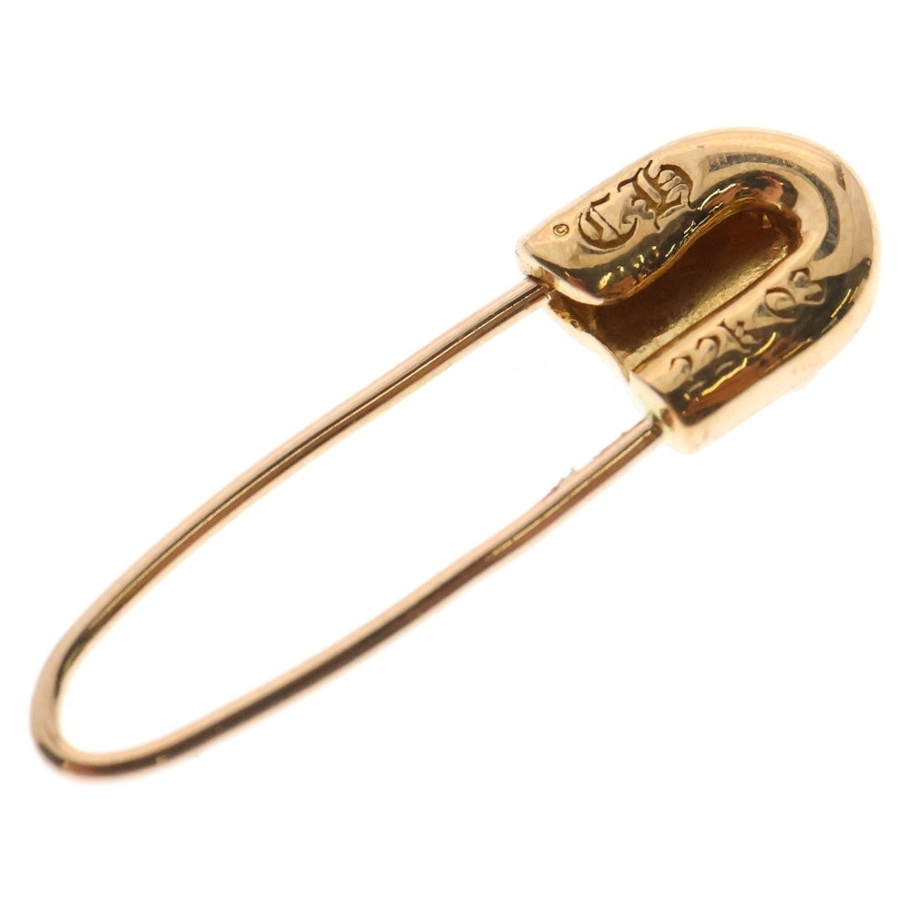 CHROME HEARTS(クロムハーツ) 22K SAFETY PIN CH PLS EMRLD R セーフティーピン 1エメラルド ピアス ゴールド
