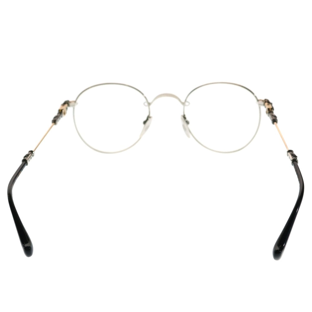 CHROME HEARTS(クロムハーツ) 49□22-145 BUBBA-A クロステンプルメタルフレームラウンドサングラス 眼鏡