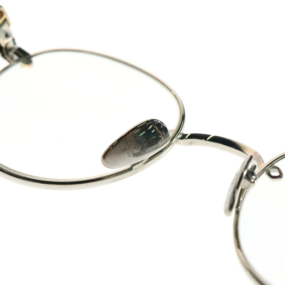 CHROME HEARTS(クロムハーツ) 49□22-145 BUBBA-A クロステンプルメタルフレームラウンドサングラス 眼鏡