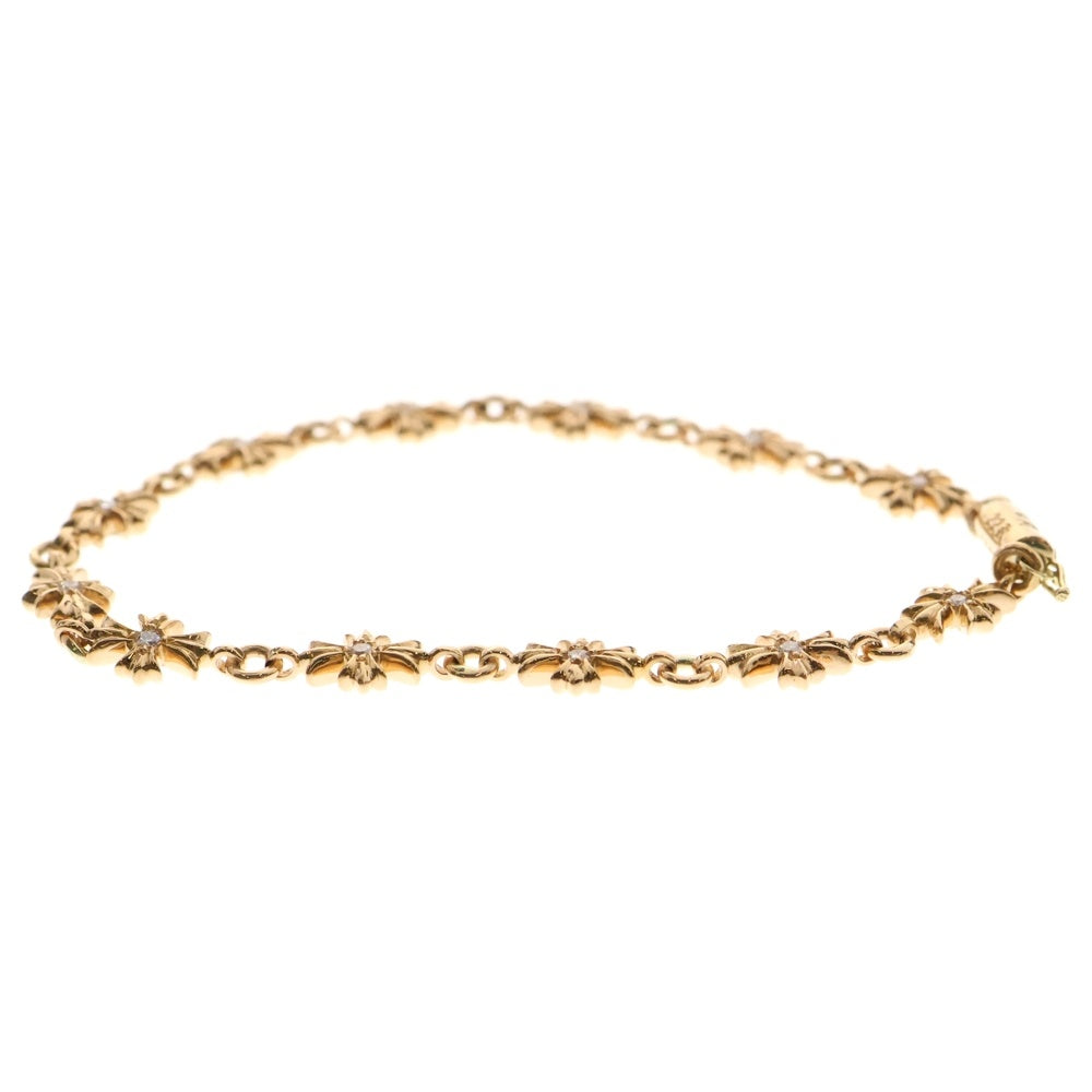 CHROME HEARTS(クロムハーツ) 22K TNY E CH PLS P D タイニーECHプラス PAVEダイヤ ゴールドブレスレット 12LINK