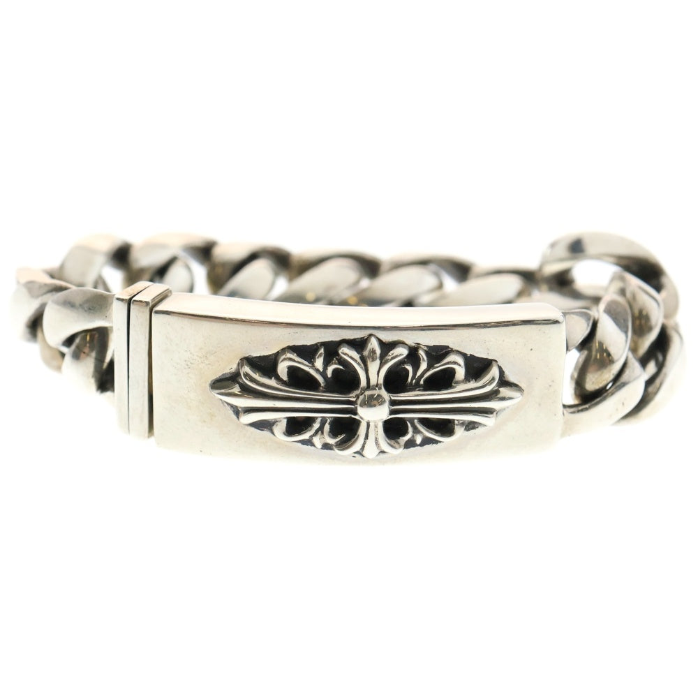CHROME HEARTS(クロムハーツ) ID FLORAL CRS フローラルクロスIDクラシック シルバーブレスレット 11LINK