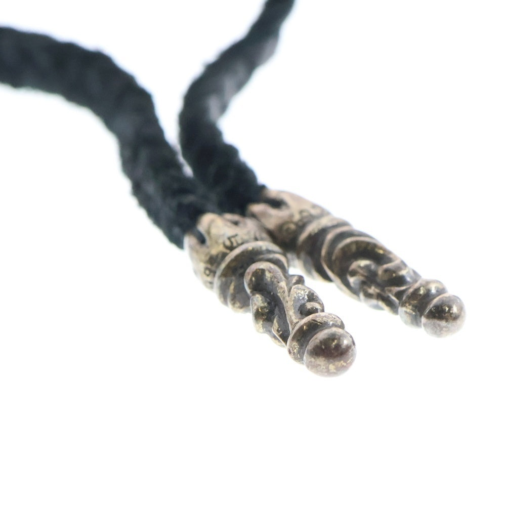 CHROME HEARTS(クロムハーツ) LEATHER BRAID スクロールレザーブレード シルバーネックレス