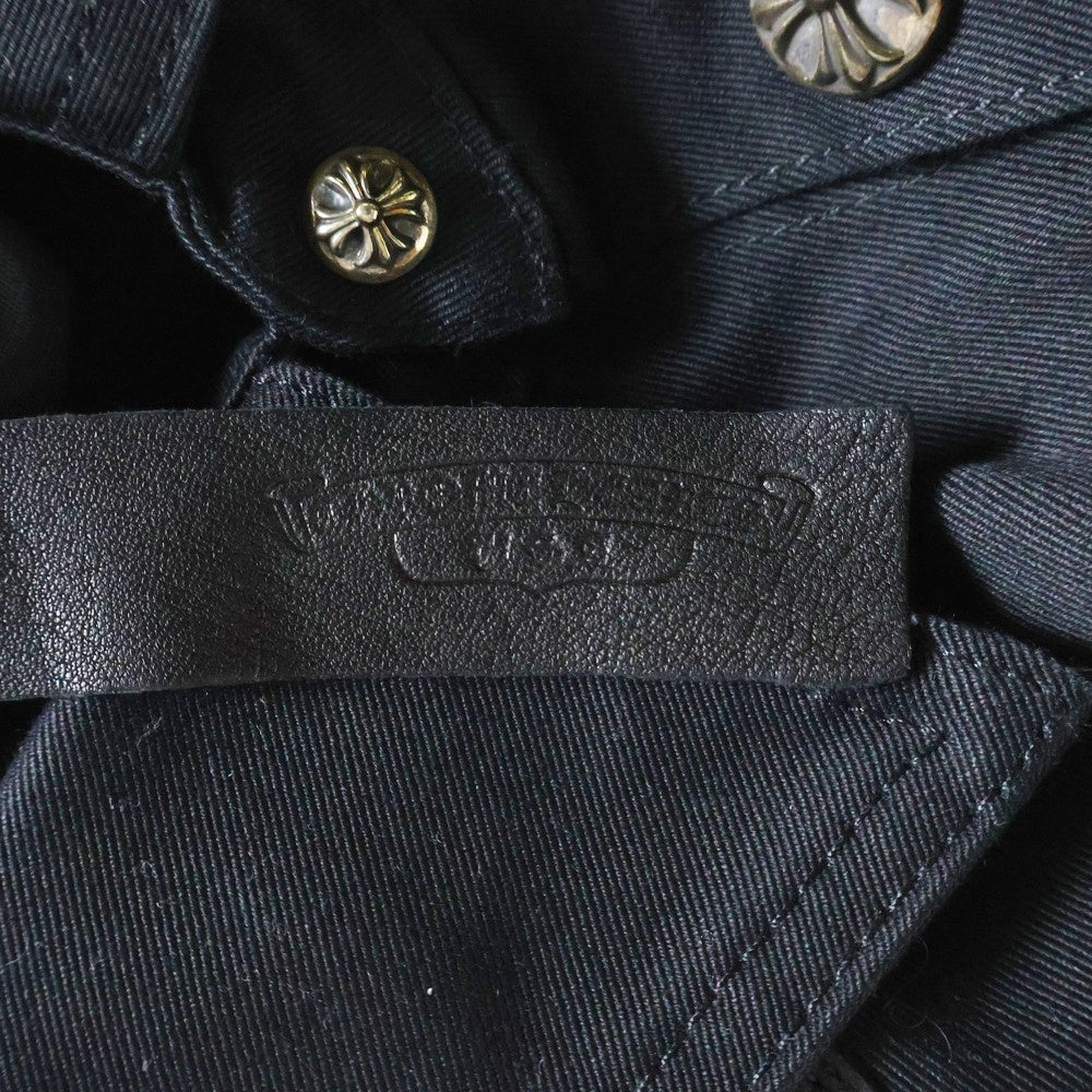 CHROME HEARTS(クロムハーツ) WORK DOG ワークドッグ クロスパッチ付きクロスボールシャツジャケット ブラック/レオパード