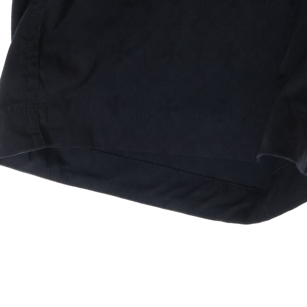 CHROME HEARTS(クロムハーツ) SWIM PANTS 総柄クロスプリント スイムショーツ ハーフパンツ ブラック