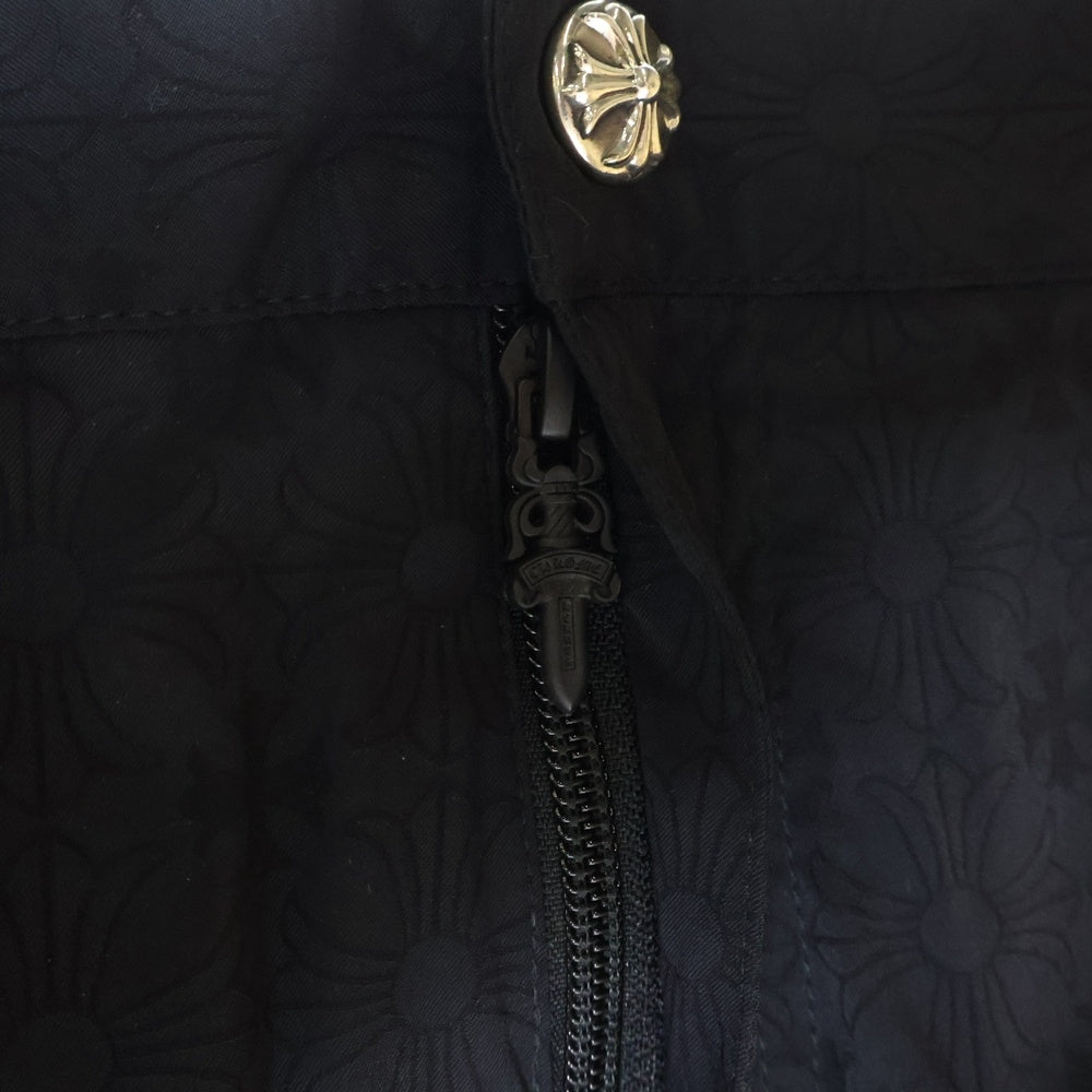 CHROME HEARTS(クロムハーツ) SWIM PANTS 総柄クロスプリント スイムショーツ ハーフパンツ ブラック