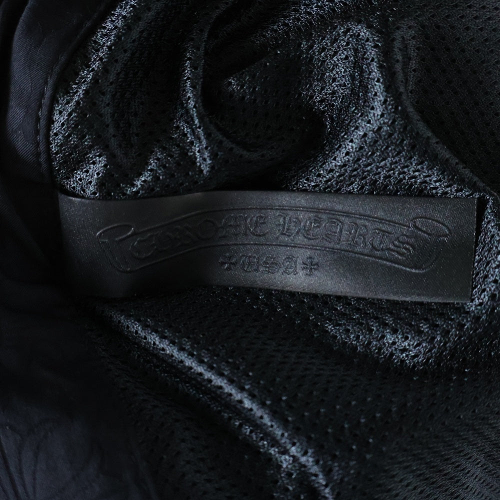 CHROME HEARTS(クロムハーツ) SWIM PANTS 総柄クロスプリント スイムショーツ ハーフパンツ ブラック