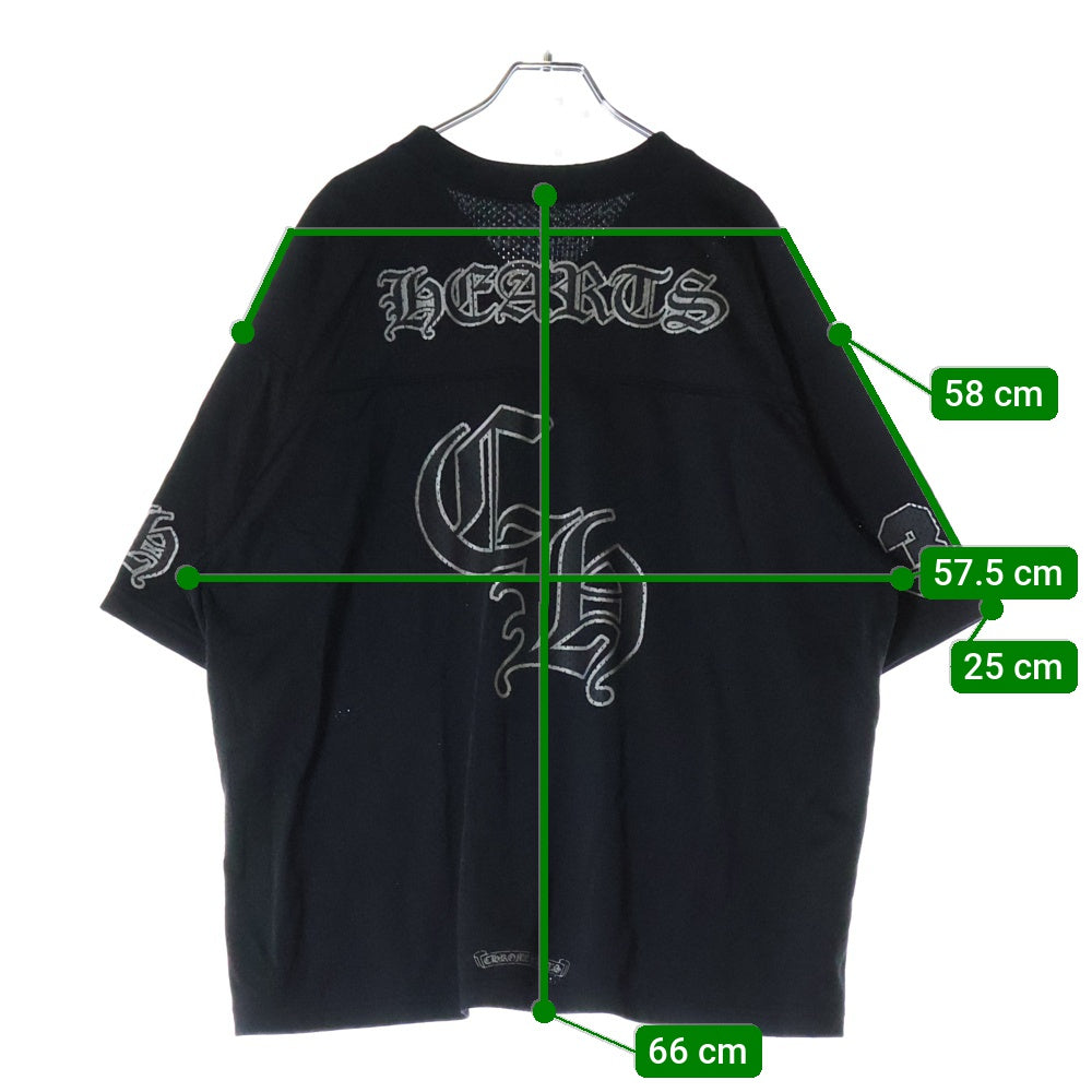 CHROME HEARTS(クロムハーツ) MESH WARM UP JERSEY TEE CHプリントメッシュTシャツ ブラック