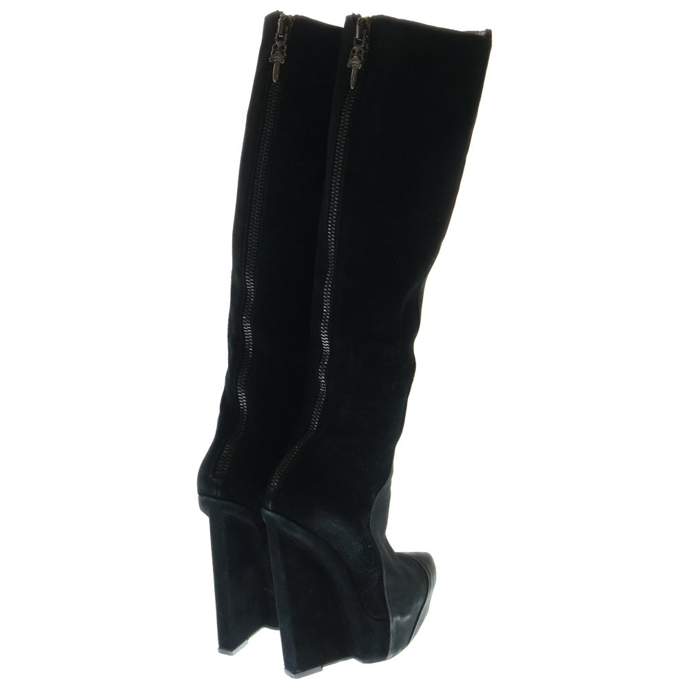 CHROME HEARTS(クロムハーツ) ×Gareth Pugh ダガージップ ハイヒール ロングブーツ ブラック レディース