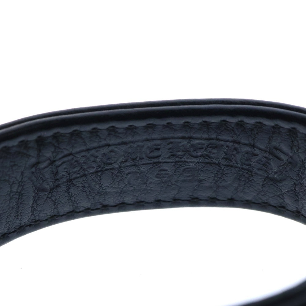 CHROME HEARTS(クロムハーツ) 3BTN 2SNP LIPSTONGUE リップ&タン 3ボタン2スナップ レザーブレスレット ブラック/シルバー