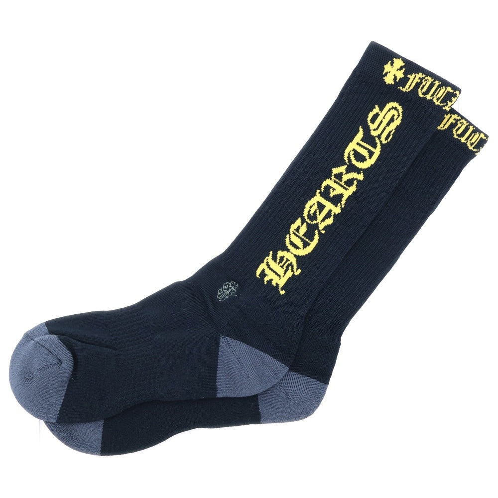CHROME HEARTS(クロムハーツ) ENGLISH SOCKS イングリッシュ ソックス 靴下 ブラック/イエロー