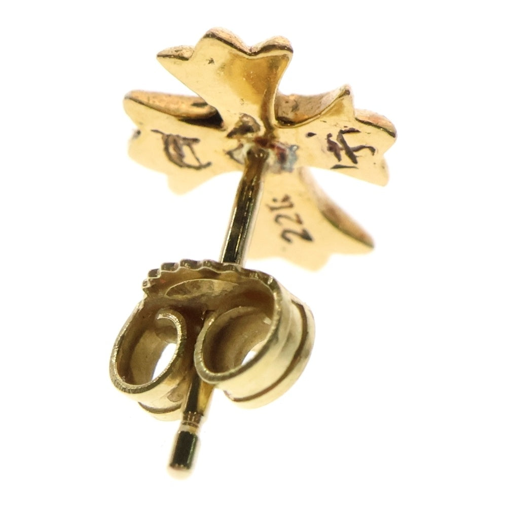 CHROME HEARTS(クロムハーツ) 22K No2 CH CRS DIA 22K CHクロススタッド 1ダイヤ ゴールドピアス