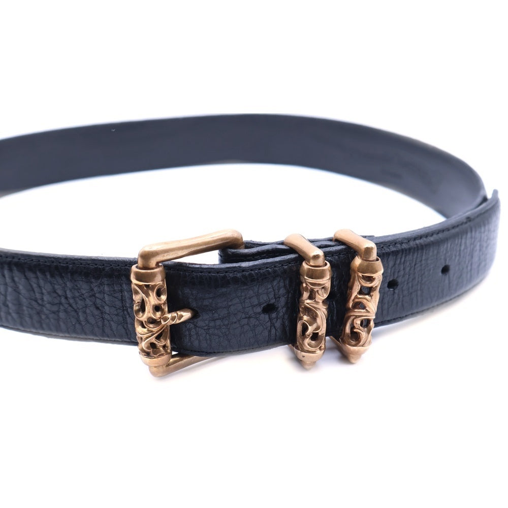 CHROME HEARTS(クロムハーツ) BLT ROLLER 3PC1.5 1.5inch 3PCローラー レザーベルト ブラック/ブロンズ