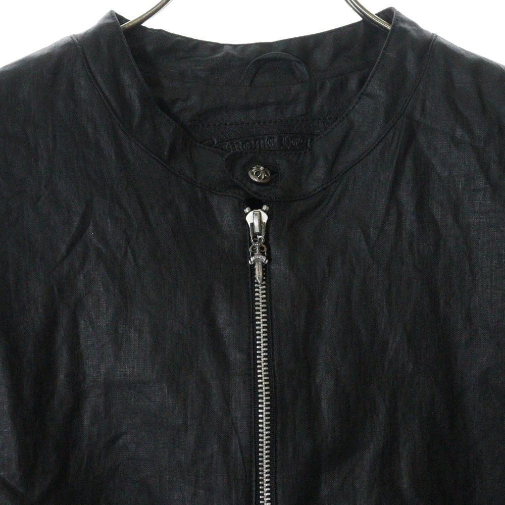 CHROME HEARTS(クロムハーツ) EZ RIDER イージーライダー ダガーハーフジップリネンジャケット ブラック/シルバー