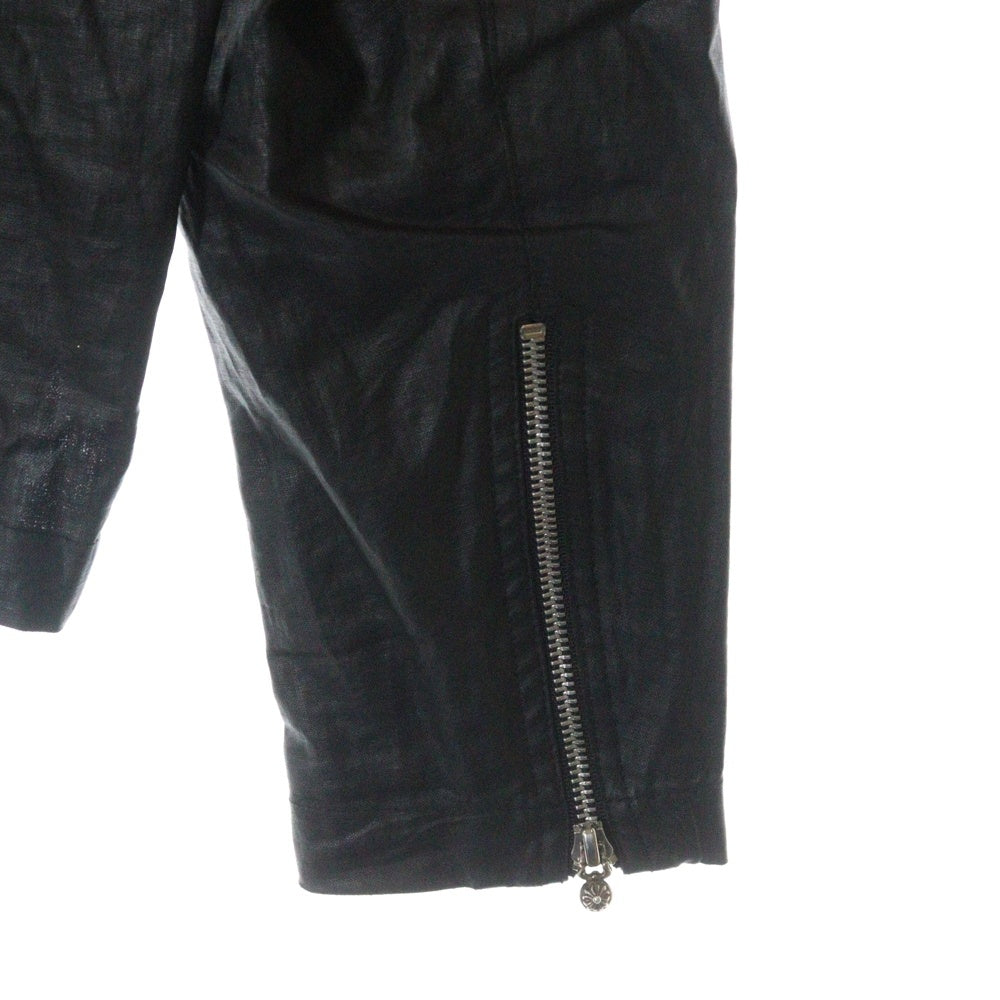 CHROME HEARTS(クロムハーツ) EZ RIDER イージーライダー ダガーハーフジップリネンジャケット ブラック/シルバー