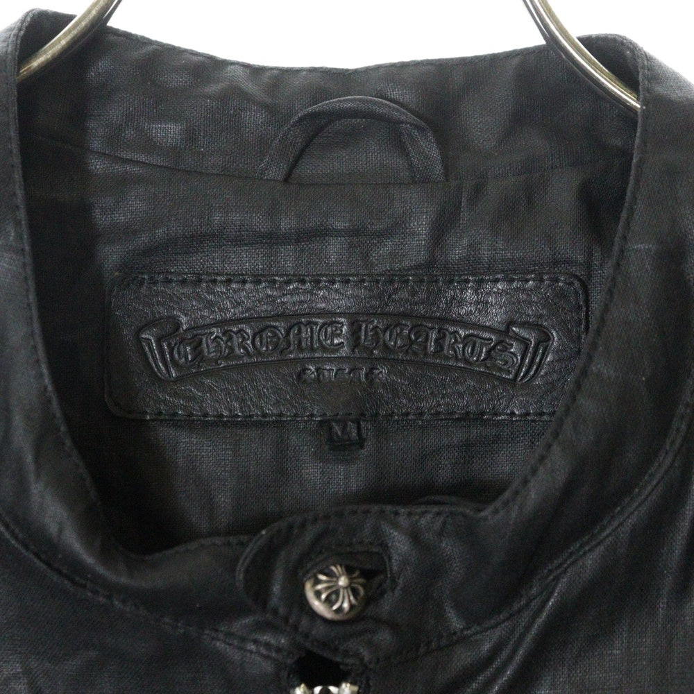 CHROME HEARTS(クロムハーツ) EZ RIDER イージーライダー ダガーハーフジップリネンジャケット ブラック/シルバー
