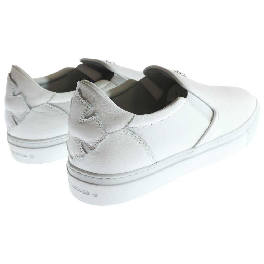 CHROME HEARTS(クロムハーツ) SLIP ON CHプラスレザーパッチダガー付レザースリッポン ホワイト