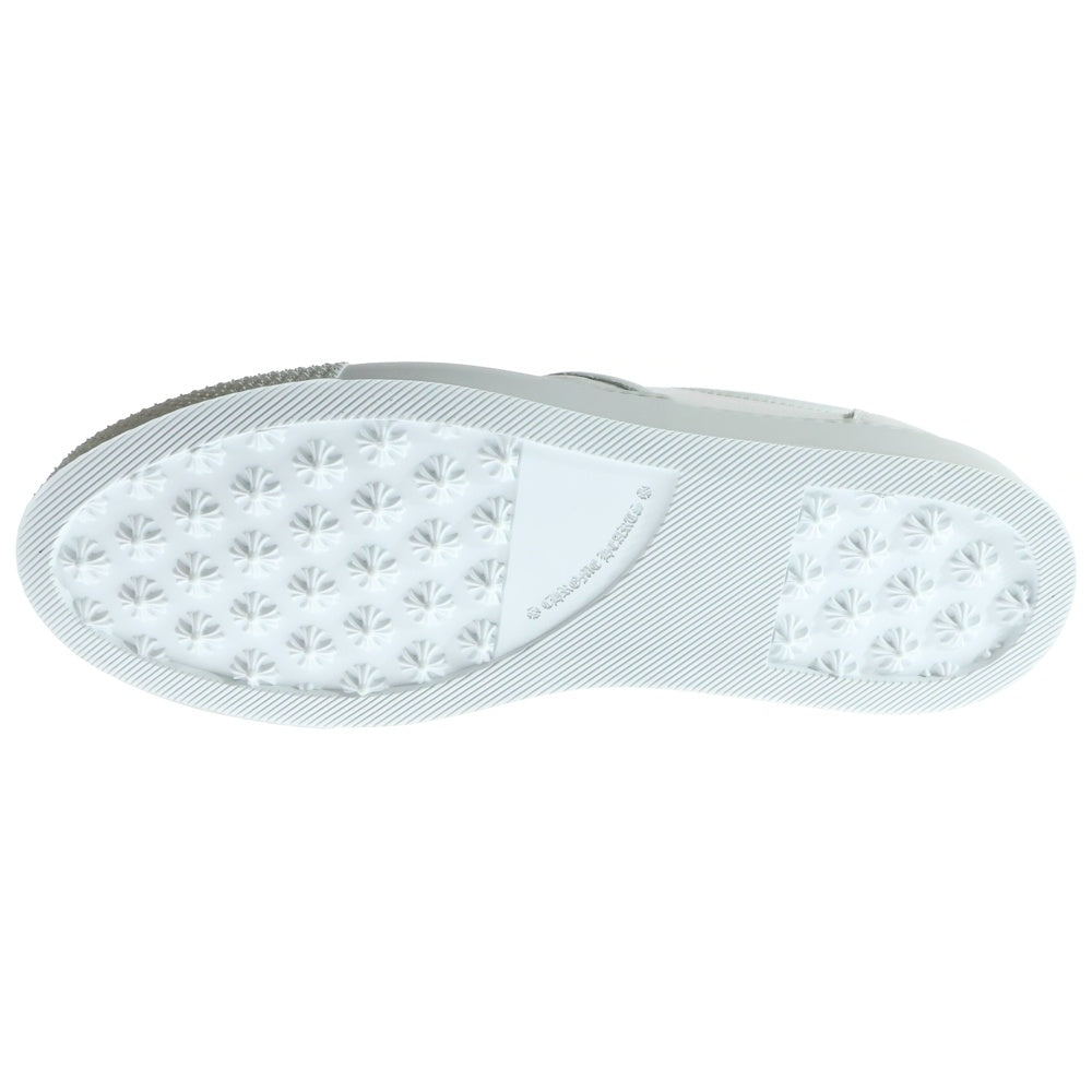 CHROME HEARTS(クロムハーツ) SLIP ON CHプラスレザーパッチダガー付レザースリッポン ホワイト