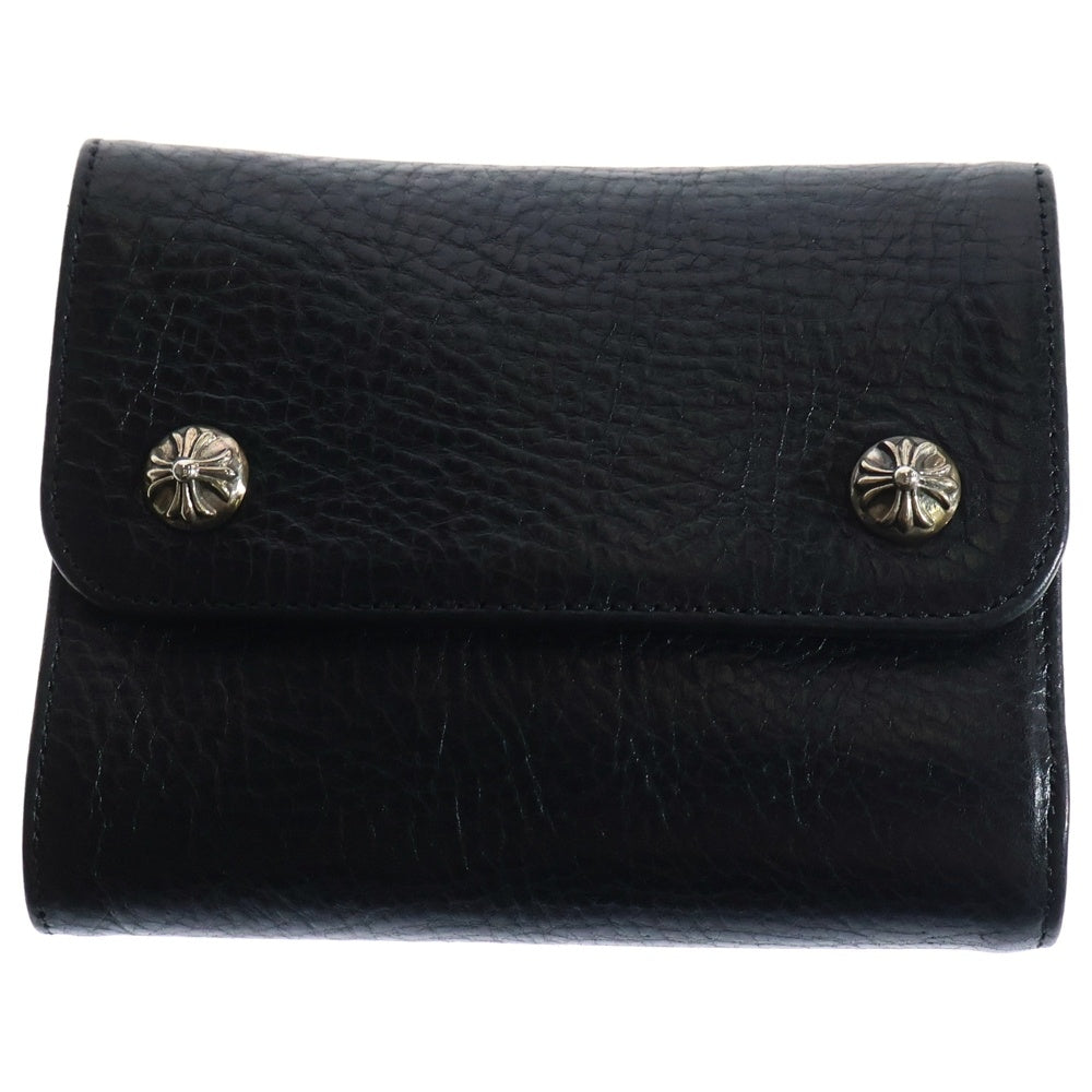 CHROME HEARTS(クロムハーツ) WAVE MINI ウェーブミニ レザーウォレット 財布 ブラック