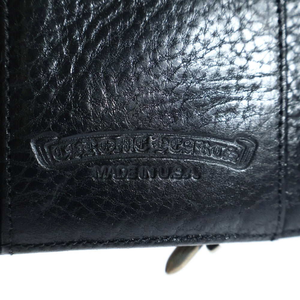 CHROME HEARTS(クロムハーツ) WAVE MINI ウェーブミニ レザーウォレット 財布 ブラック
