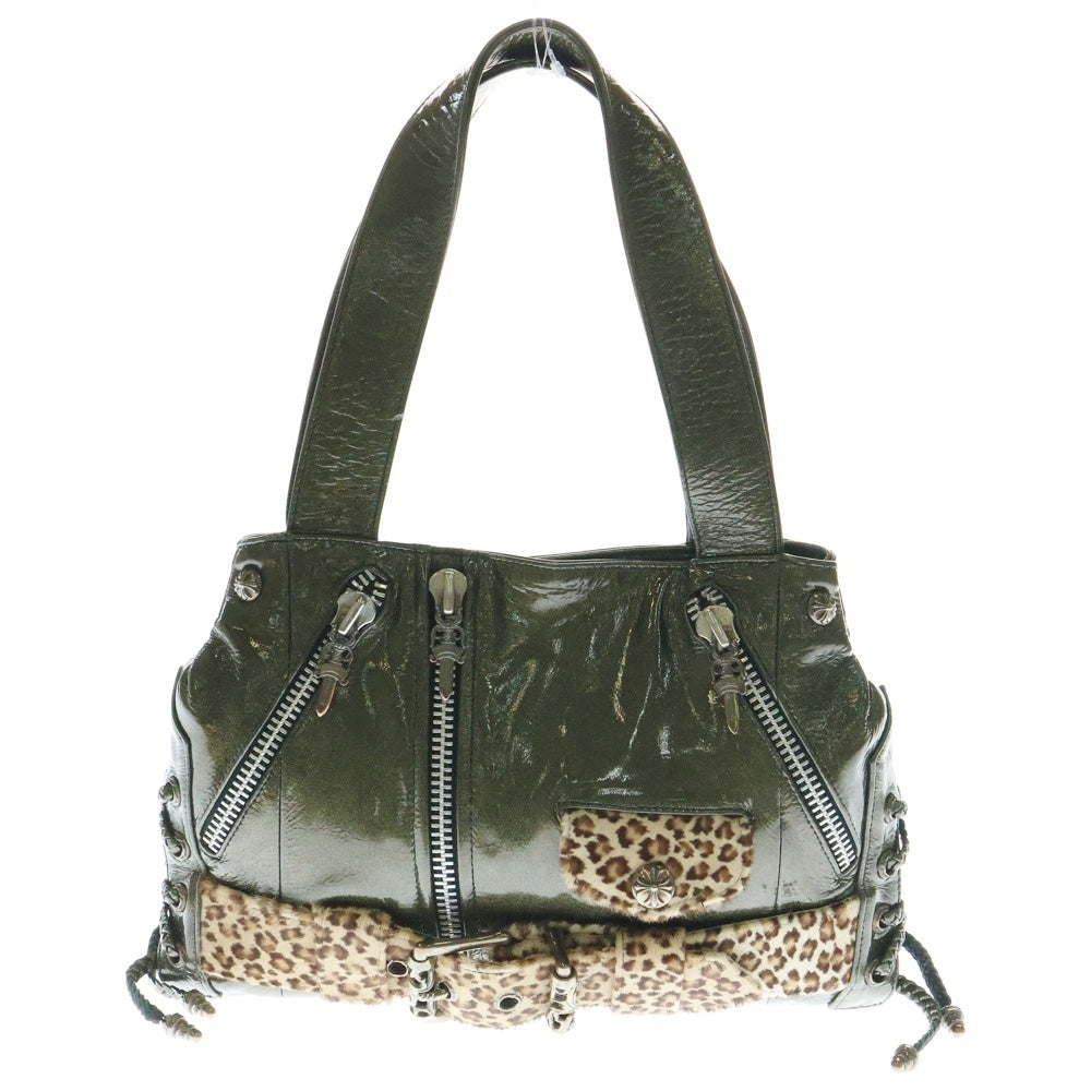CHROME HEARTS(クロムハーツ) JJ DEAN SMALL JJディーン スモール トートバッグ レオパード/グリーン