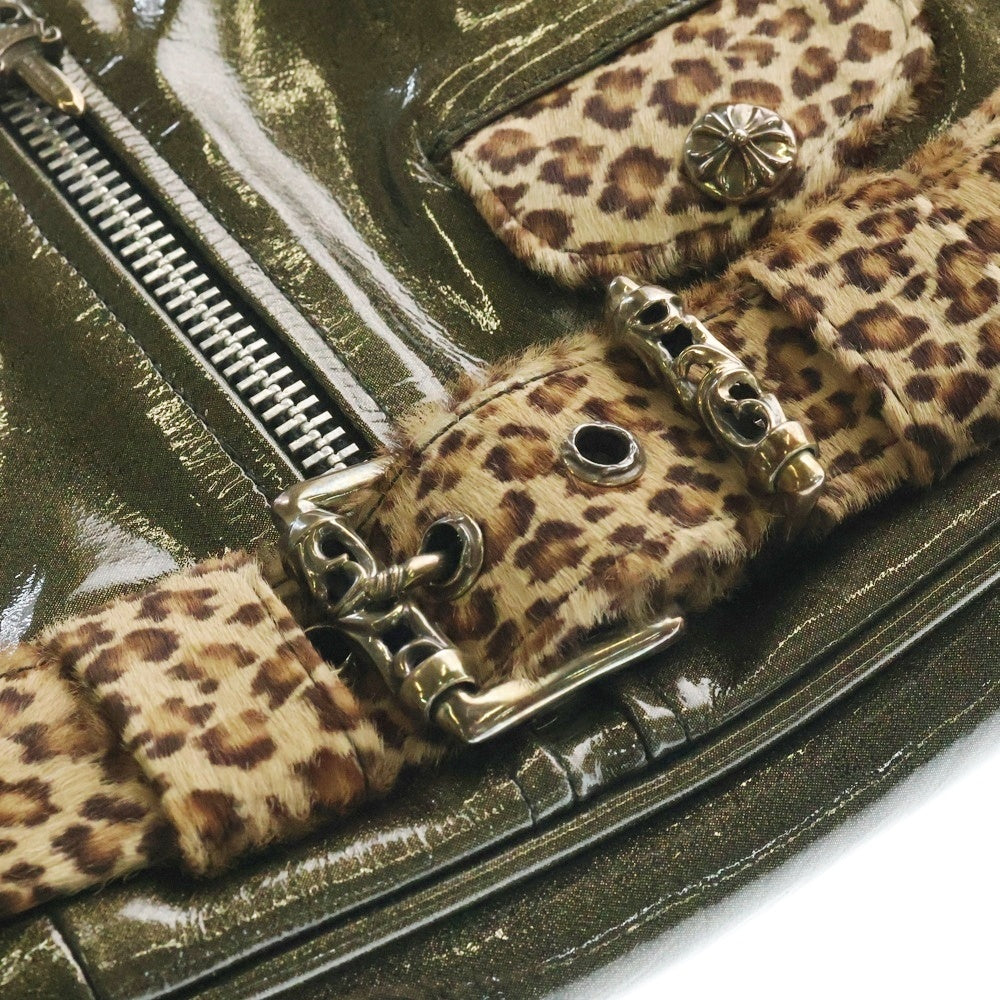 CHROME HEARTS(クロムハーツ) JJ DEAN SMALL JJディーン スモール トートバッグ レオパード/グリーン