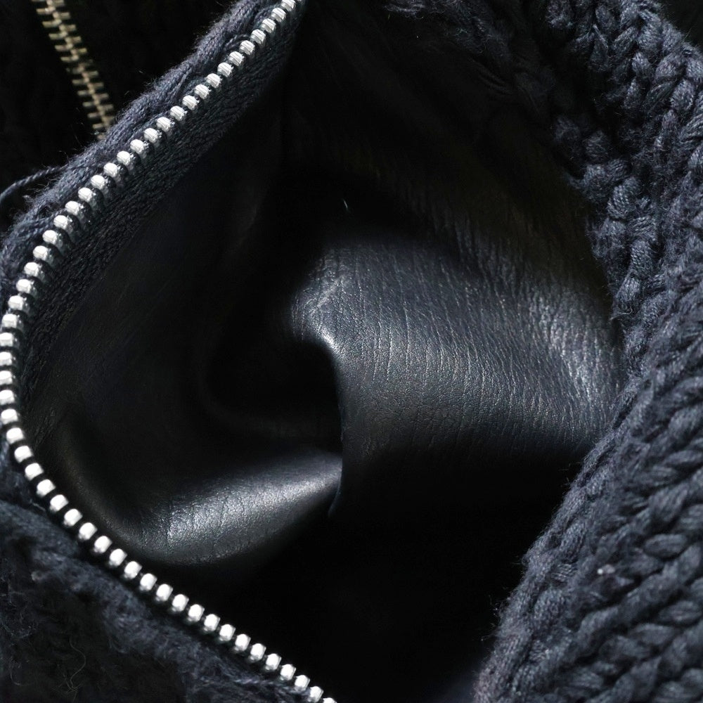 CHROME HEARTS(クロムハーツ) セメタリークロスパッチ付き カシミアニットジップジャケット ブラック