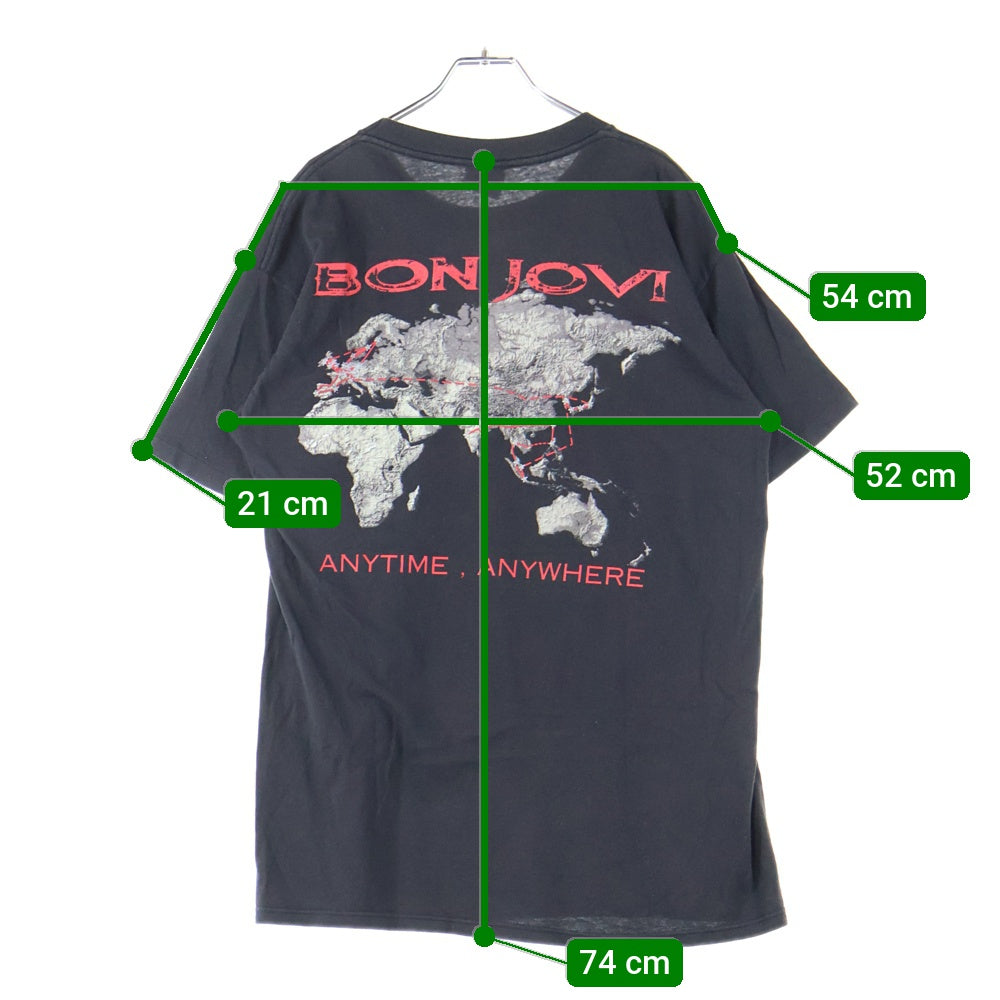 VINTAGE(ヴィンテージ) 90s Bon Jovi 1995 Crossroad World Tour Anytime Anywhere Tee 両面プリント 半袖Tシャツ カットソー