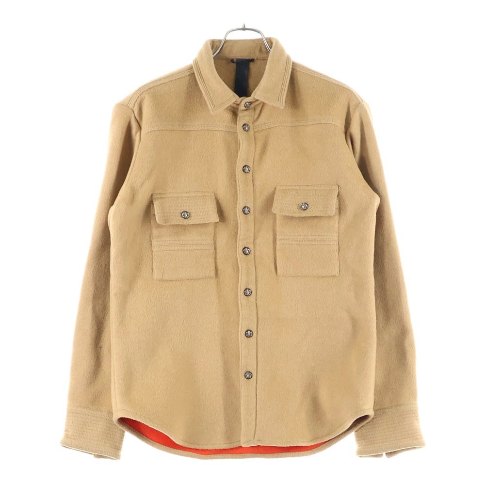 CHROME HEARTS(クロムハーツ) ARMY FBRC BS FLUER アーミーシャツ BSフレアボタンウールミリタリー長袖シャツ ブラウン