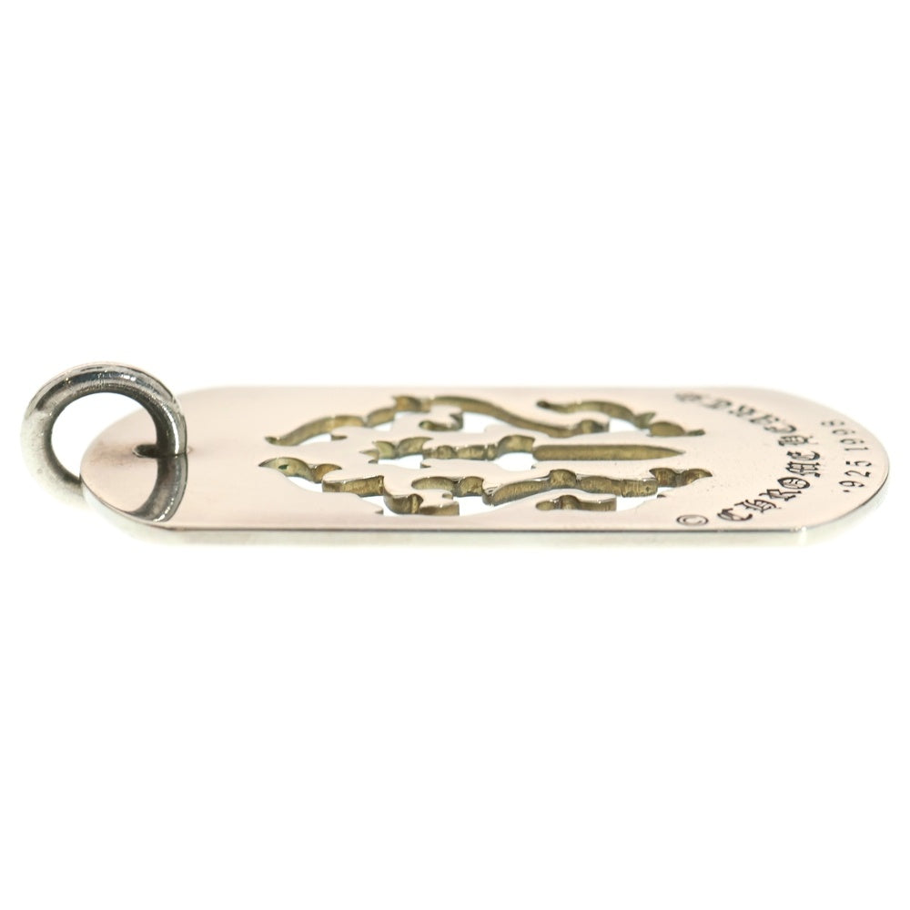CHROME HEARTS(クロムハーツ) D TAG LRG DAGGER ダガーカットアウトドッグタグ ラージドッグタグネックレストップ シルバー