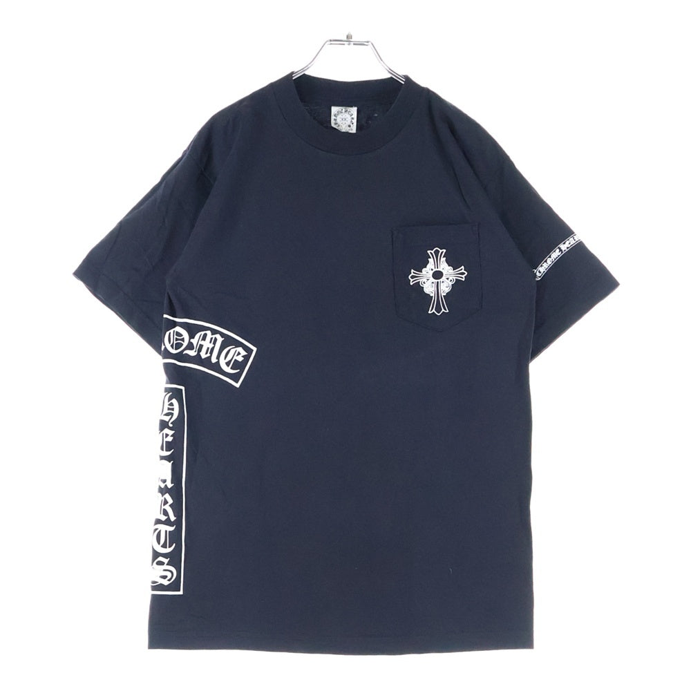 CHROME HEARTS(クロムハーツ) OLD SCROLL LOGO TEE サイドスクロールロゴ 半袖ポケットTシャツ カットソー ブラック