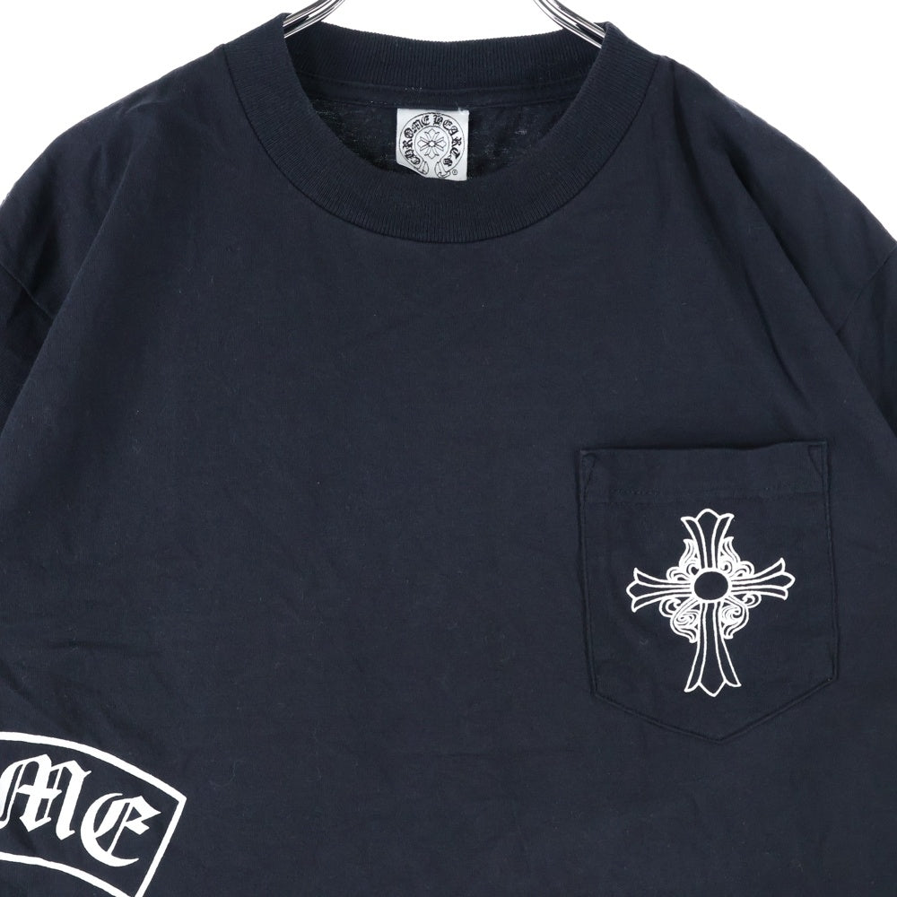 CHROME HEARTS(クロムハーツ) OLD SCROLL LOGO TEE サイドスクロールロゴ 半袖ポケットTシャツ カットソー ブラック