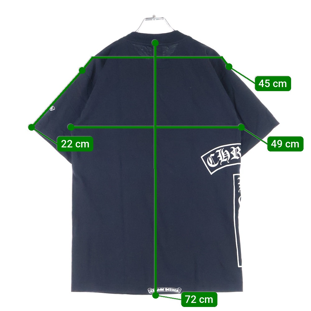 CHROME HEARTS(クロムハーツ) OLD SCROLL LOGO TEE サイドスクロールロゴ 半袖ポケットTシャツ カットソー ブラック