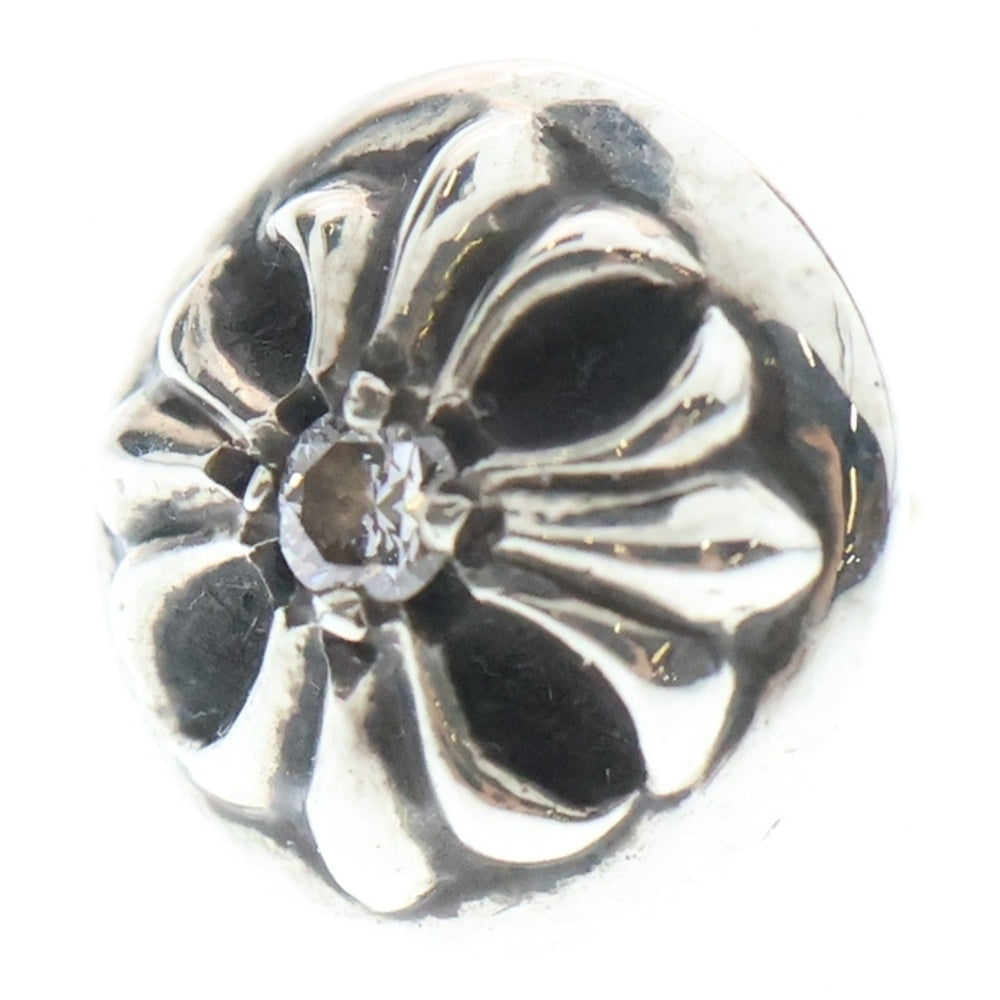 CHROME HEARTS(クロムハーツ) STUD CRSBLL 1DIA クロスボールスタッドピアス 1ダイヤ シルバー