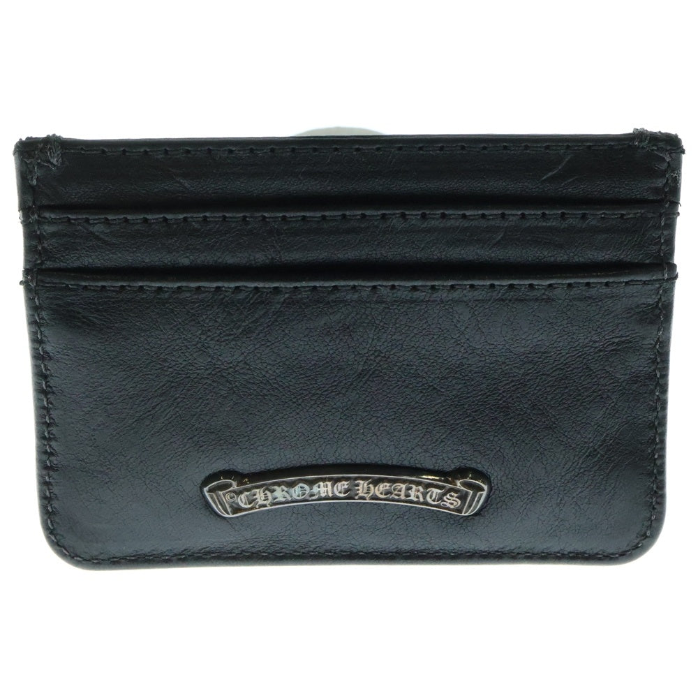 CHROME HEARTS(クロムハーツ) DOUBLE SIDE ダブルサイド CHクロス装飾 レザーカードケース ブラック