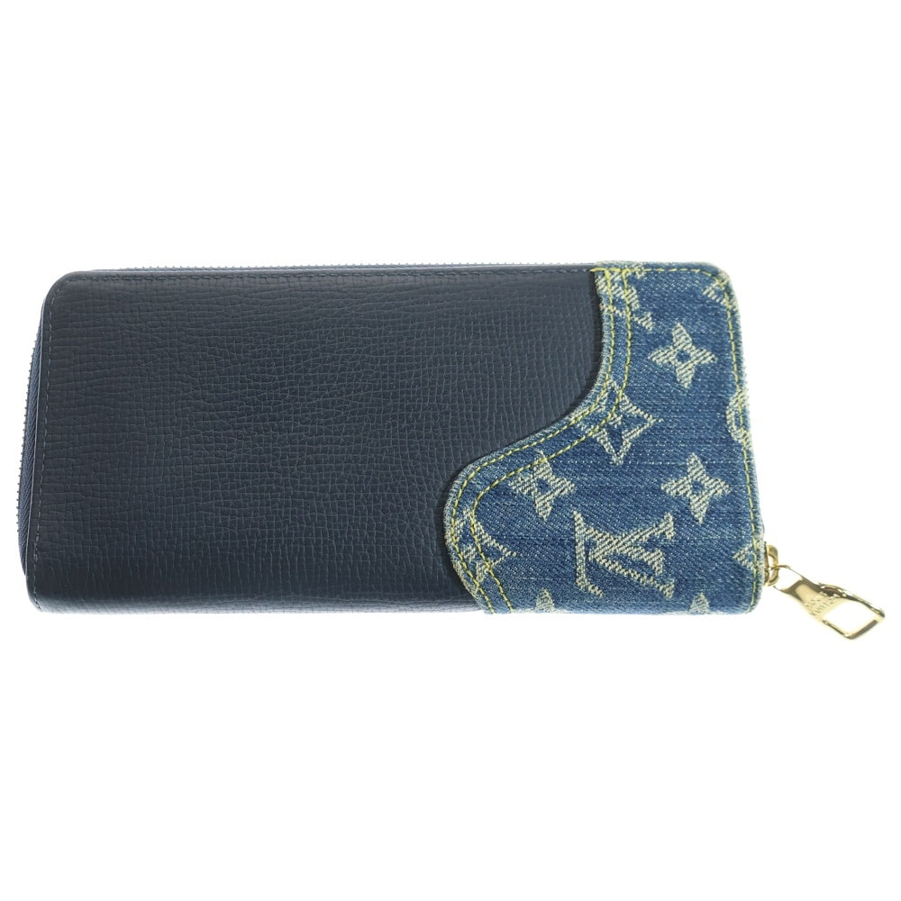 LOUIS VUITTON(ルイヴィトン) ×HUMAN MADE Monogram Zip Wallet モノグラム ロゴ ジップ 長財布 ネイビー/インディゴ