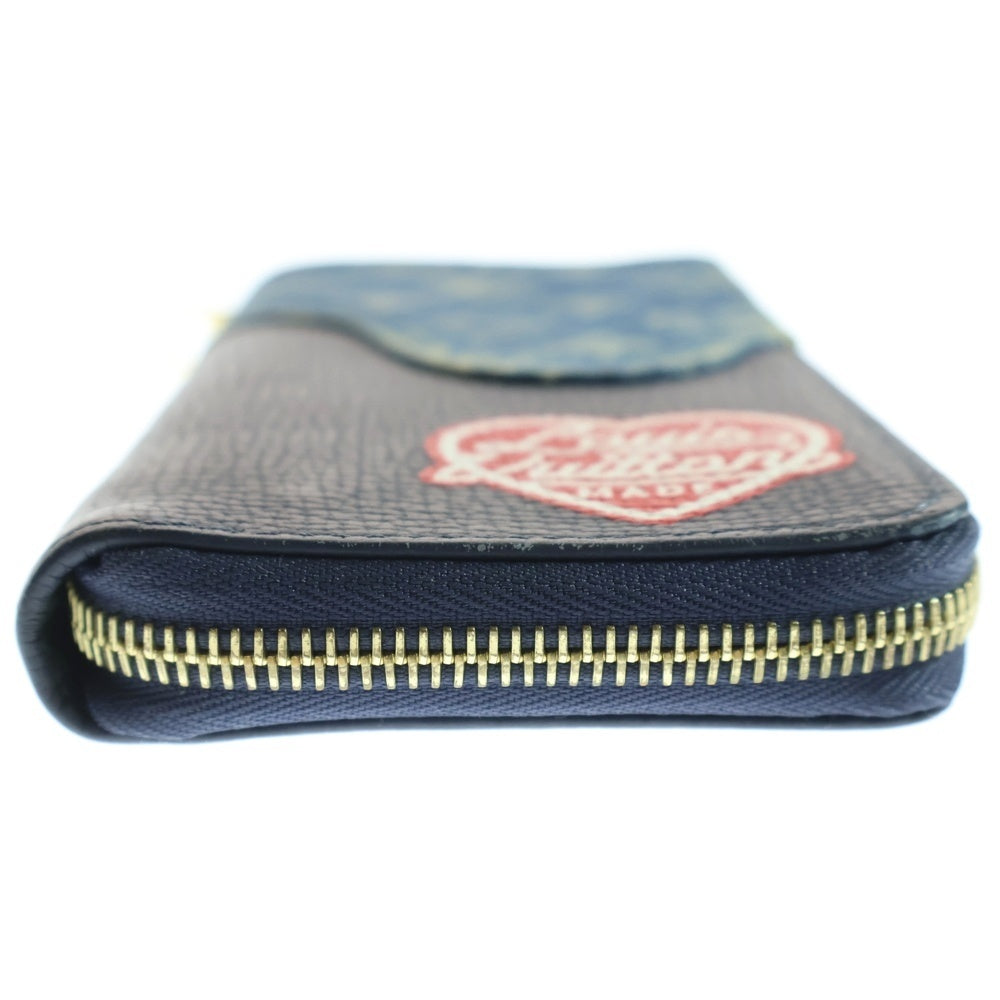 LOUIS VUITTON(ルイヴィトン) ×HUMAN MADE Monogram Zip Wallet モノグラム ロゴ ジップ 長財布 ネイビー/インディゴ