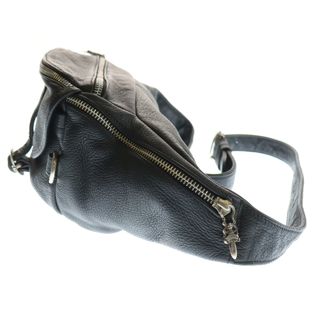CHROME HEARTS(クロムハーツ) #1 SNAT PACK スナットパック ダガージップ ガンスリンガーベルト レザーウエストバッグ ブラック BCA378