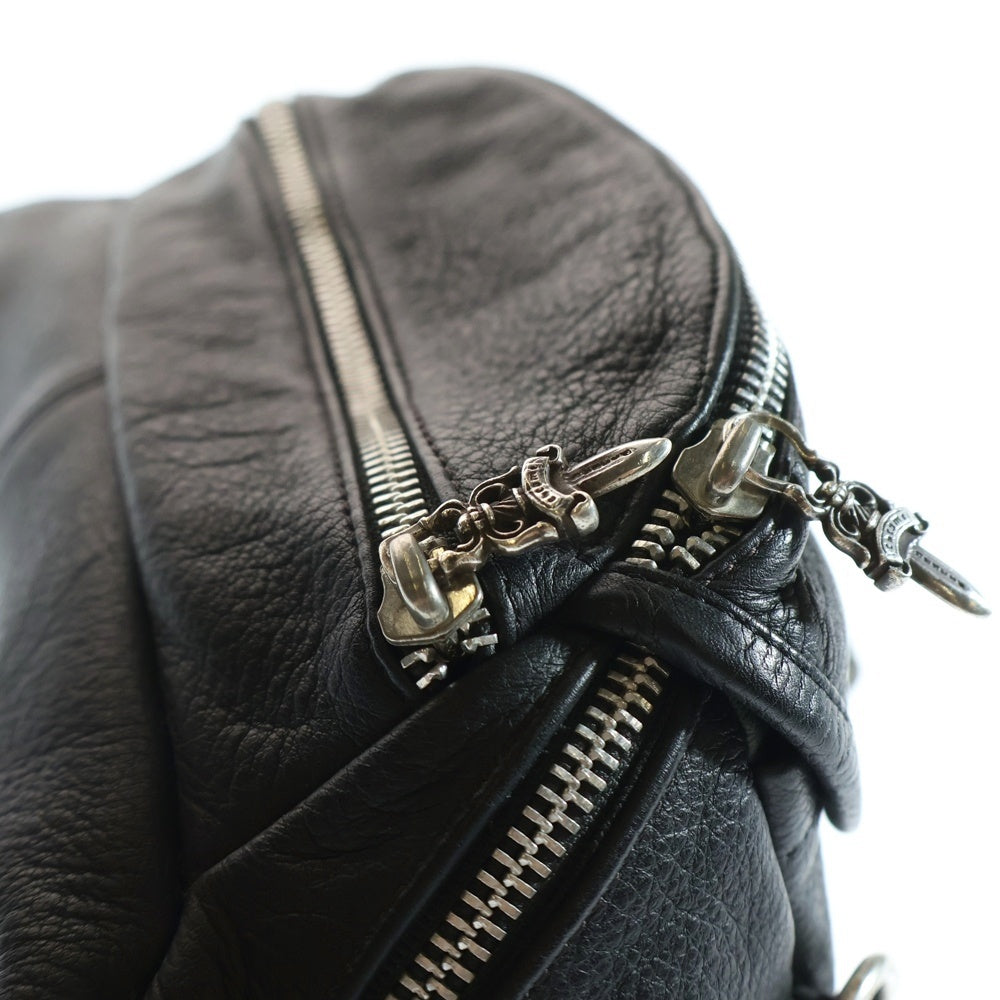 CHROME HEARTS(クロムハーツ) #1 SNAT PACK スナットパック ダガージップ ガンスリンガーベルト レザーウエストバッグ ブラック BCA378