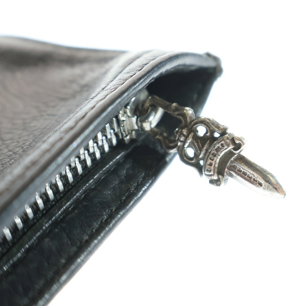 CHROME HEARTS(クロムハーツ) ZPR CHNG PURSE2 チェンジパース #2ダガージップコインケース レザー ブラック