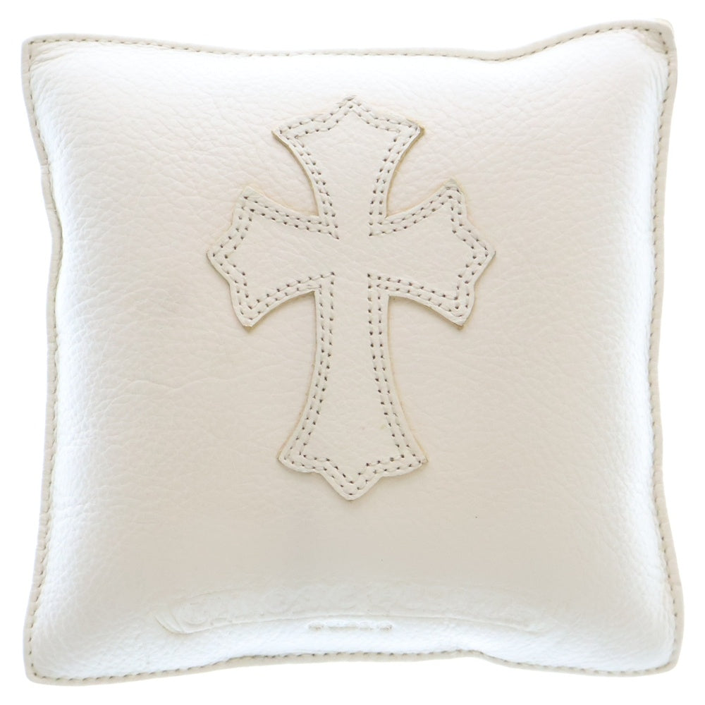 CHROME HEARTS(クロムハーツ) LEATHER PAPERWEIGHT クロスパッチ付き レザー ペーパーウェイト ホワイト