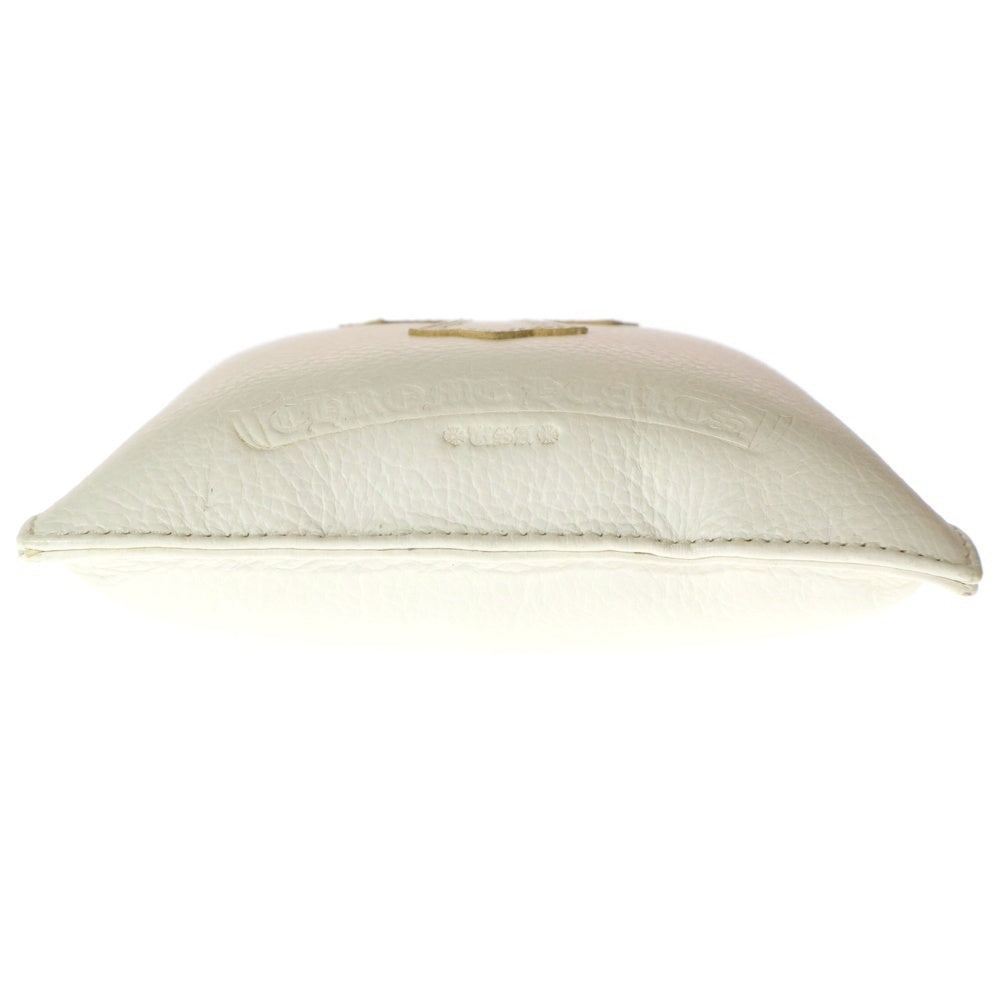 CHROME HEARTS(クロムハーツ) LEATHER PAPERWEIGHT クロスパッチ付き レザー ペーパーウェイト ホワイト