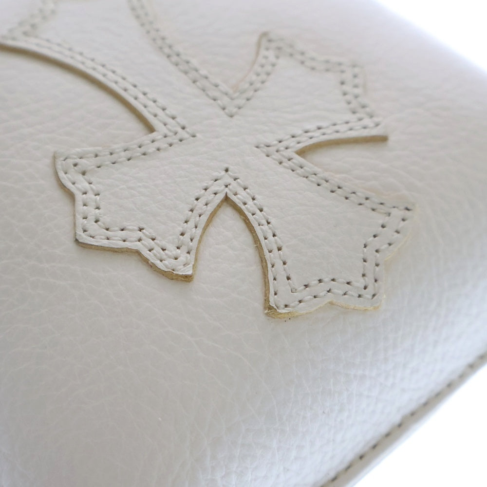 CHROME HEARTS(クロムハーツ) LEATHER PAPERWEIGHT クロスパッチ付き レザー ペーパーウェイト ホワイト
