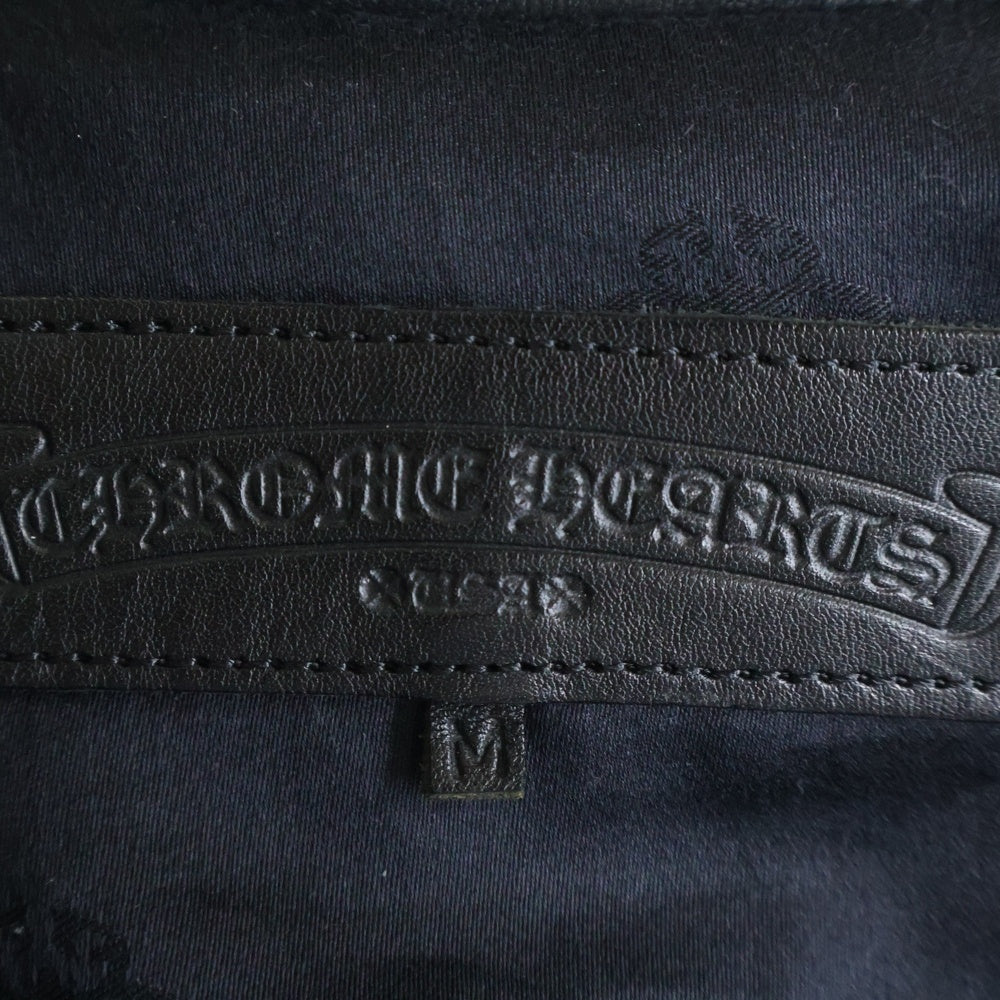 CHROME HEARTS(クロムハーツ) STIFF LTHR スティッフ クロスボールボタンレザーダウンジャケット