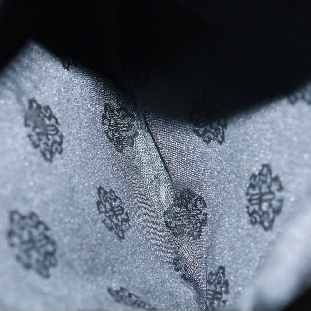 CHROME HEARTS(クロムハーツ) クロスボール装飾 レオパード レザー ハンドバック ブラック/ブラウン