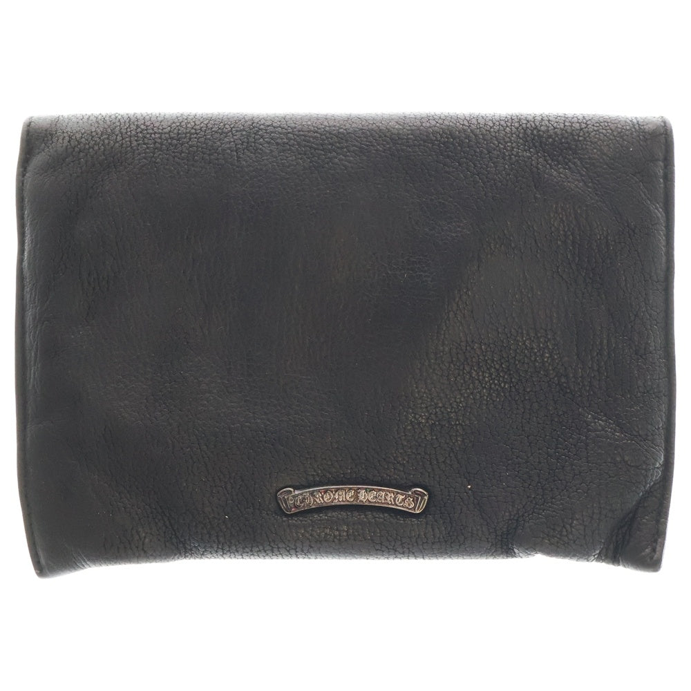 CHROME HEARTS(クロムハーツ) Poker Bag ポーカーバッグ クラッチバッグ ポーチ クロスボールジップ レザー ブラック/シルバー