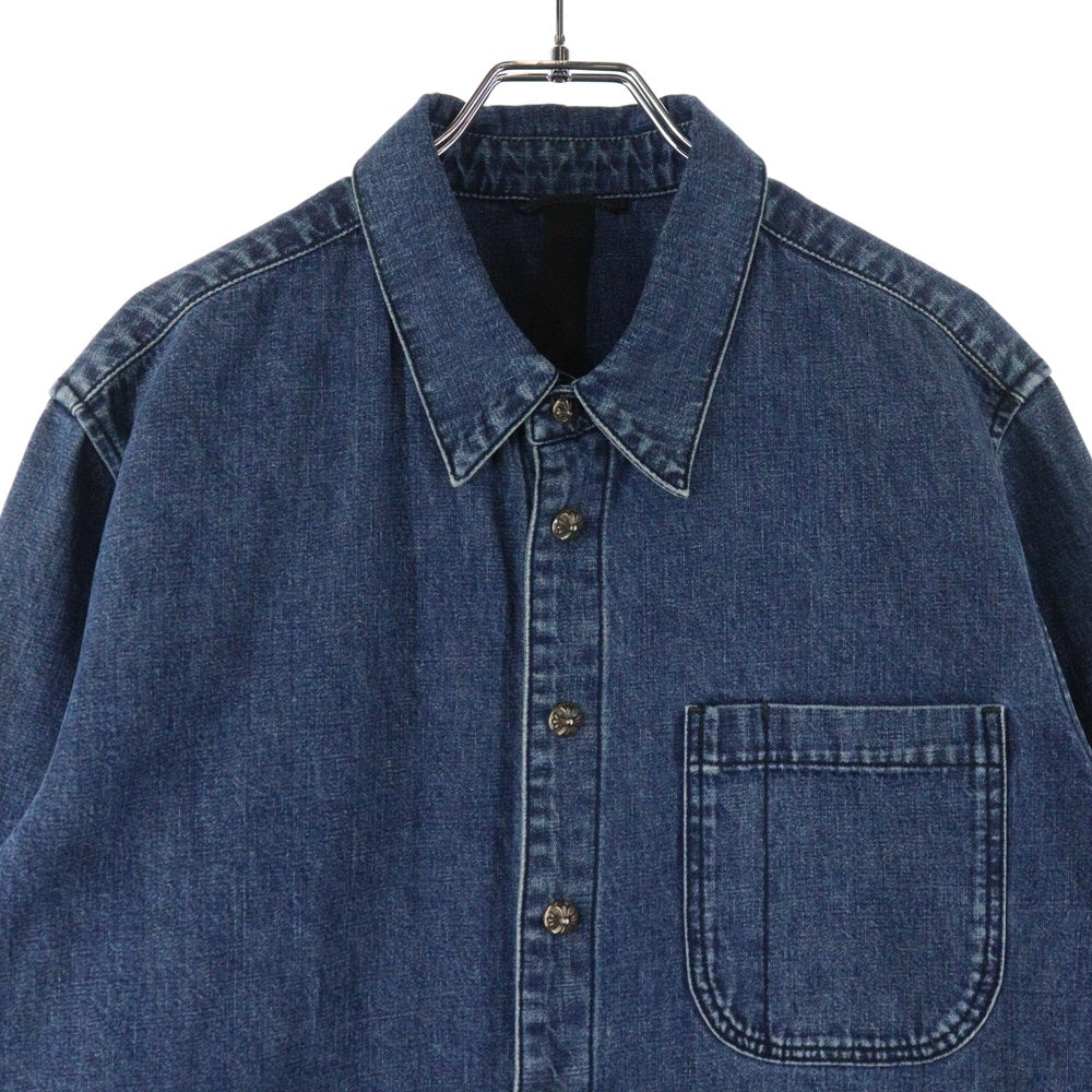 CHROME HEARTS(クロムハーツ) LAST BITE ラストバイト クロスボールボタンデニム長袖シャツ インディゴ JVP