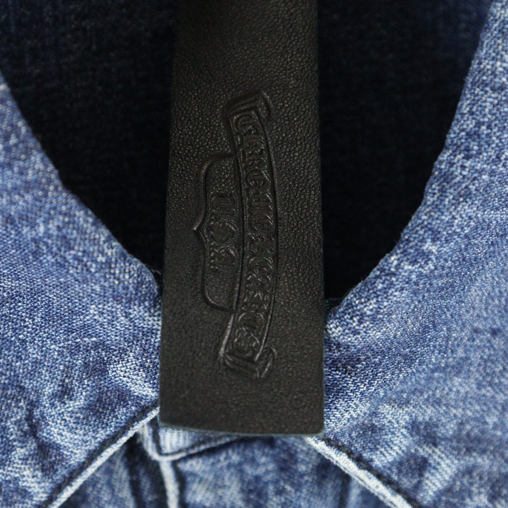 CHROME HEARTS(クロムハーツ) LAST BITE ラストバイト クロスボールボタンデニム長袖シャツ インディゴ JVP