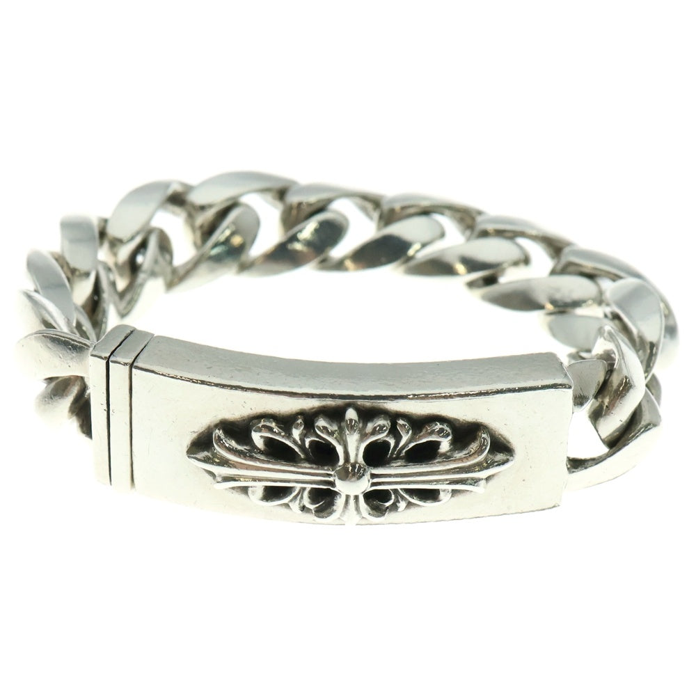 CHROME HEARTS(クロムハーツ) ID FLORAL CRS フローラルクロスIDクラシックリンク ブレスレット 11LINK シルバー BCA164