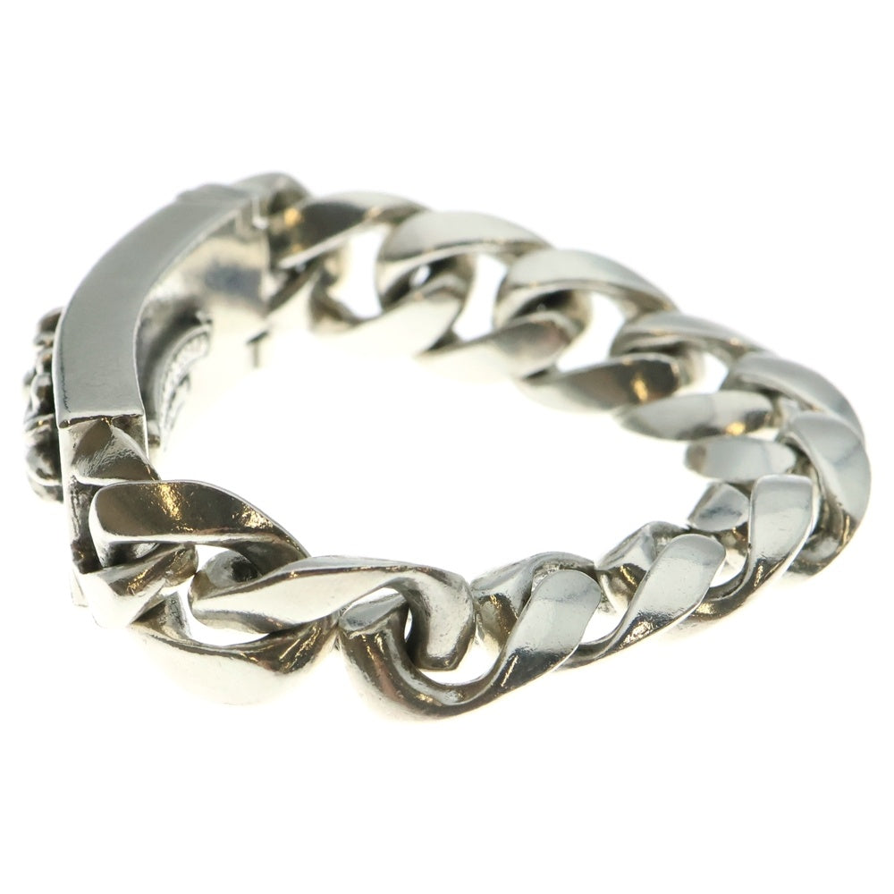 CHROME HEARTS(クロムハーツ) ID FLORAL CRS フローラルクロスIDクラシックリンク ブレスレット 11LINK シルバー BCA164