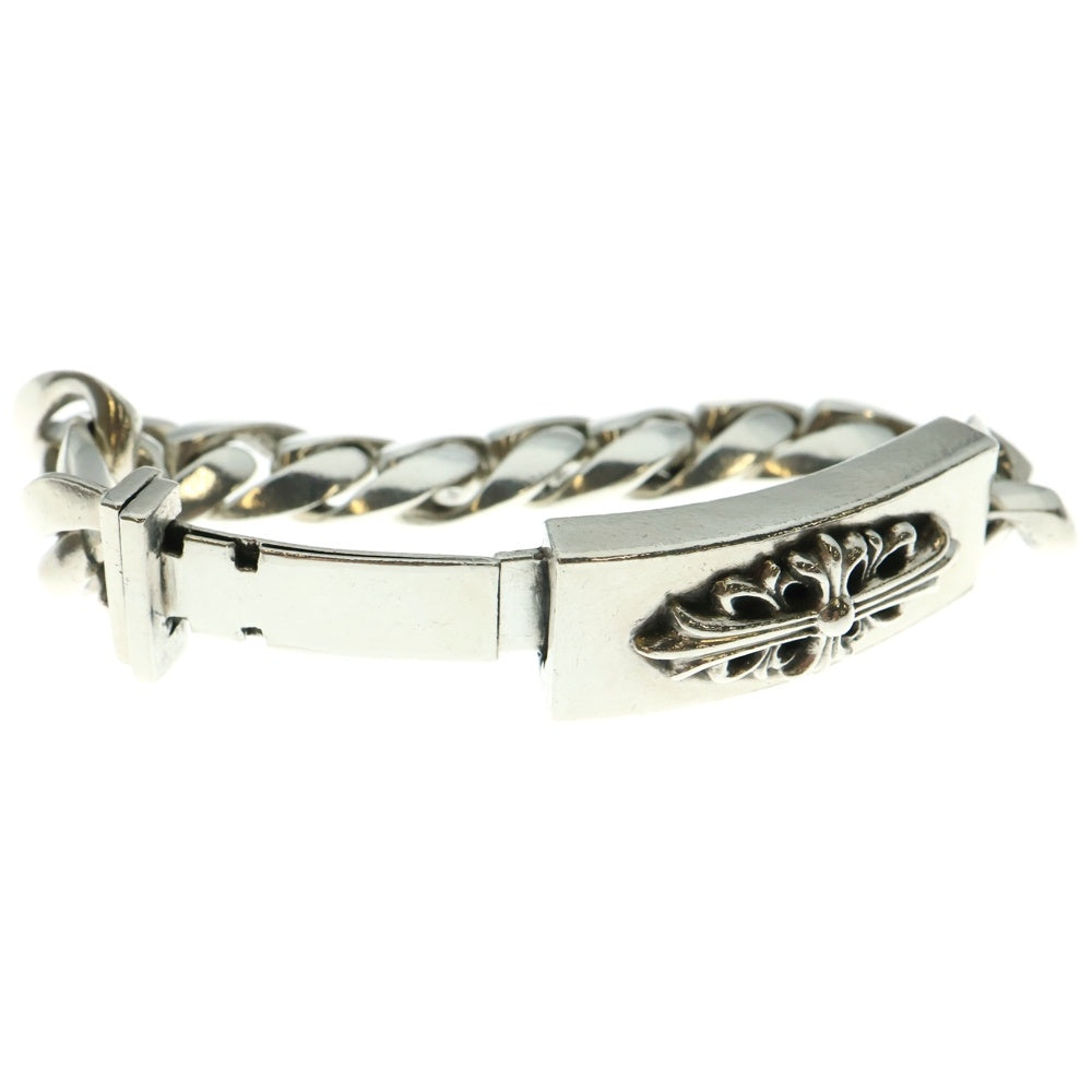 CHROME HEARTS(クロムハーツ) ID FLORAL CRS フローラルクロスIDクラシックリンク ブレスレット 11LINK シルバー BCA164